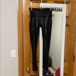 Spanx Black Faux Leather Leggings
